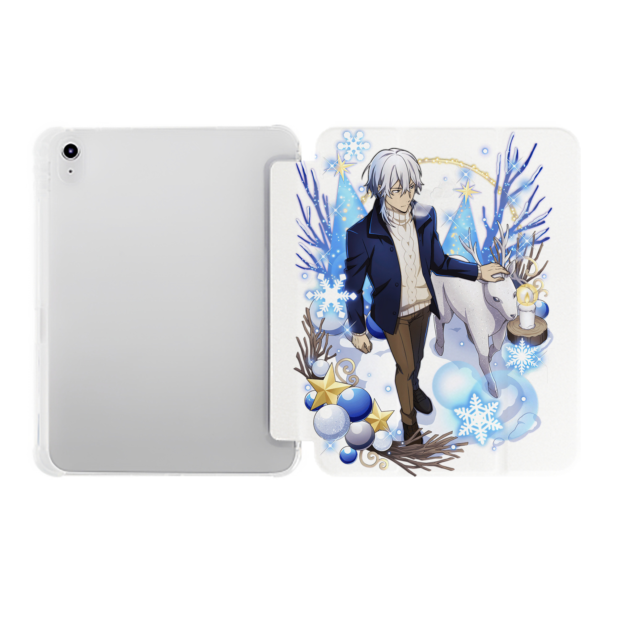 （画像用） 文豪ストレイドッグス Bungo Stray Dogs IPad ケース ペン収納付き 三つ折りスタンド PUレザー×シリコン 対応機種9.5/10.5/10.9インチ
